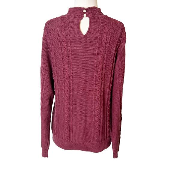 Amour Vert Demiah Organic Cotton Sweater in Zinfandel - Picture 6 of 7